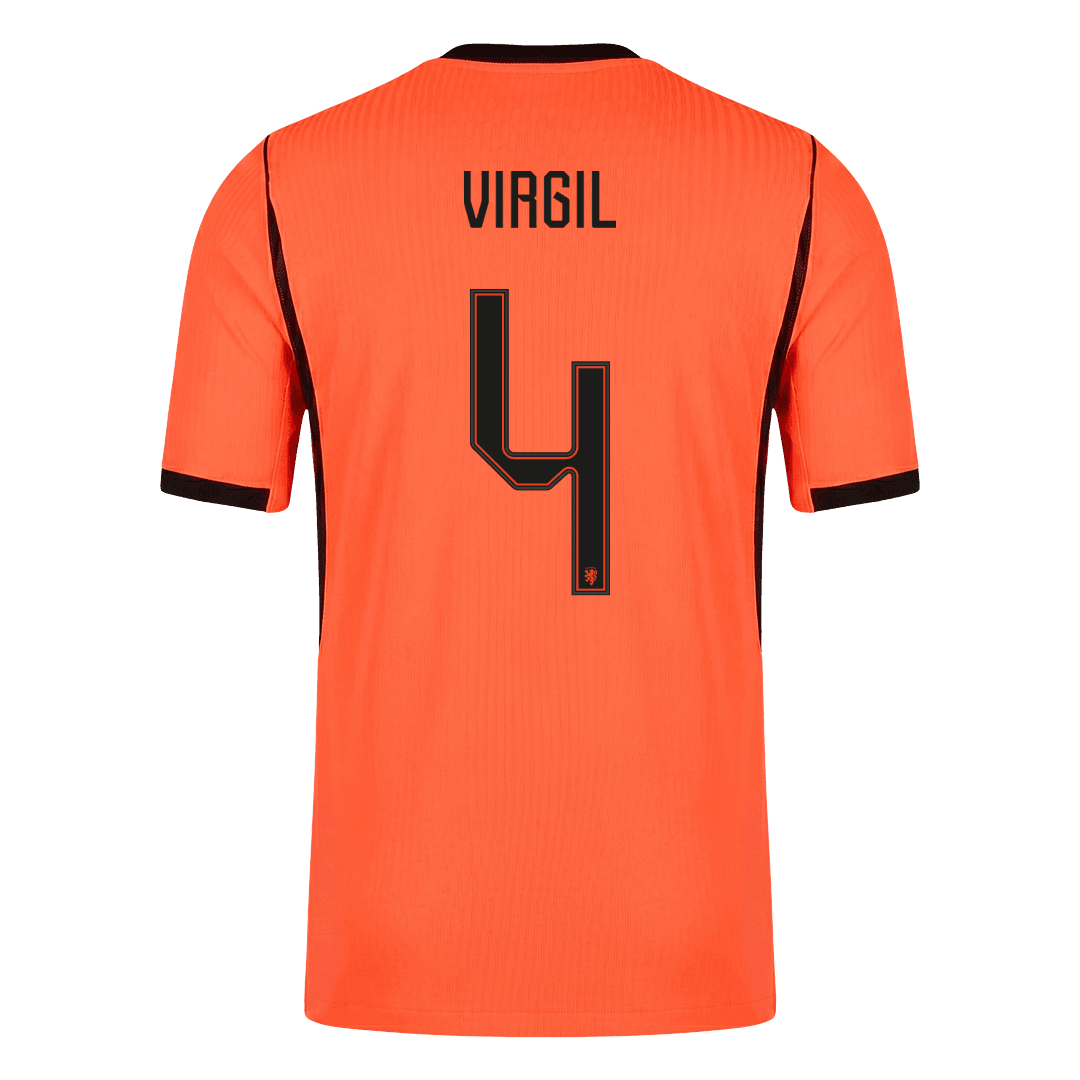 Camiseta Auténtica VIRGIL #4 Netherlands 2026 Primera Equipación Copa del Mundo - Version Jugador