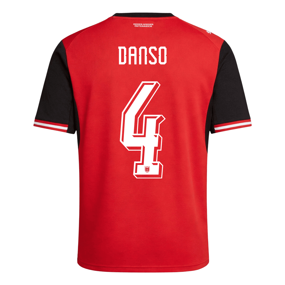 Camiseta DANSO #4 Austria 2026 Primera Equipación Copa del Mundo - Versión Hincha