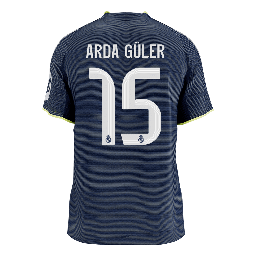 Camiseta Auténtica ARDA GÜLER #15 Real Madrid 2025/26 Segunda Equipación - Version Jugador - Calidad premium