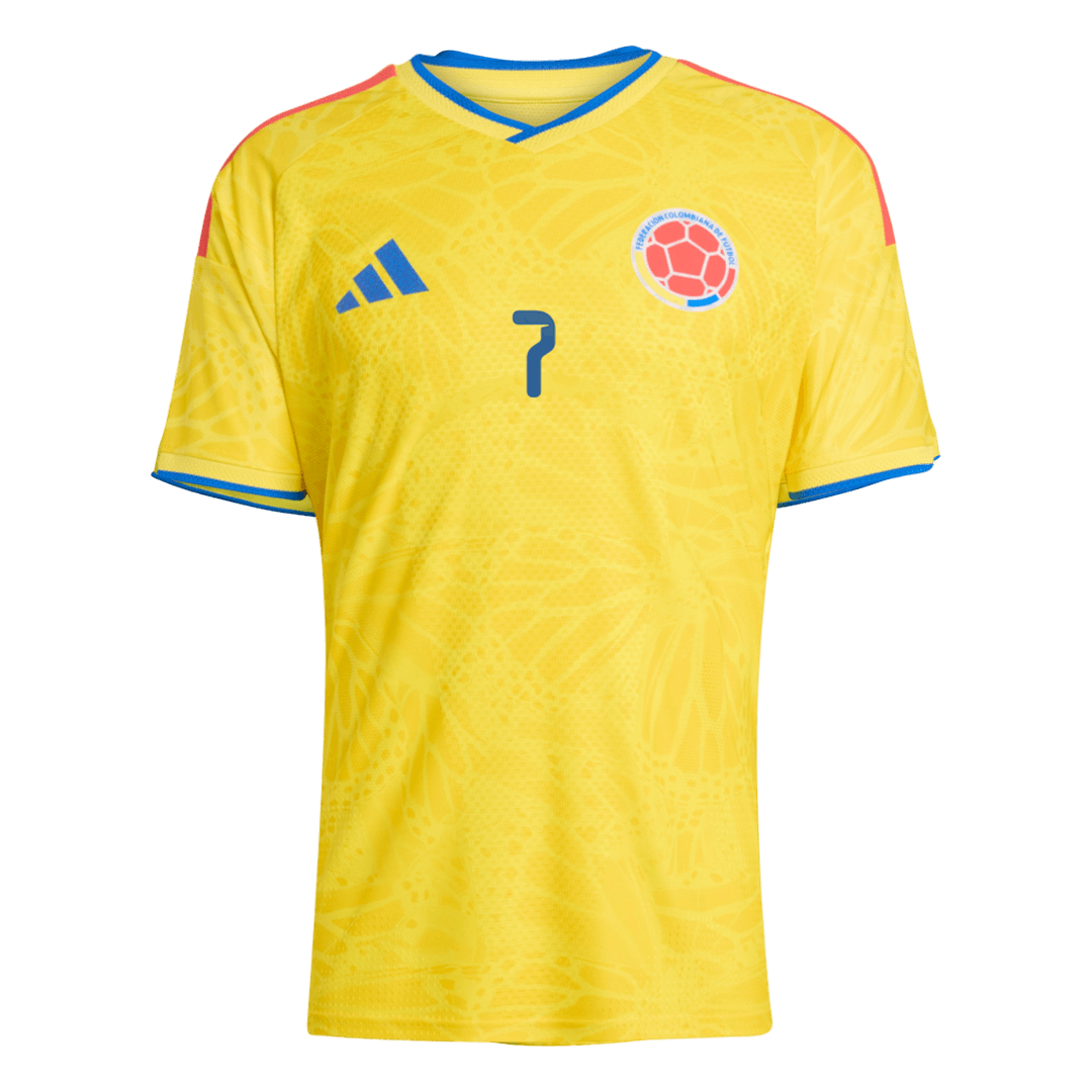Camiseta Auténtica LUIS DíAZ #7 Colombia 2026 Primera Equipación Copa del Mundo - Version Jugador