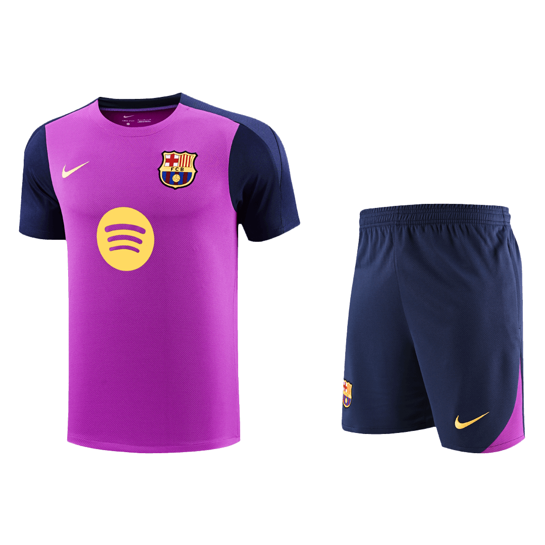 Conjunto Barcelona 2025/26 Pre-Partido Entrenamiento Hombre - Versión Hincha-Camisetas Pasion Shop