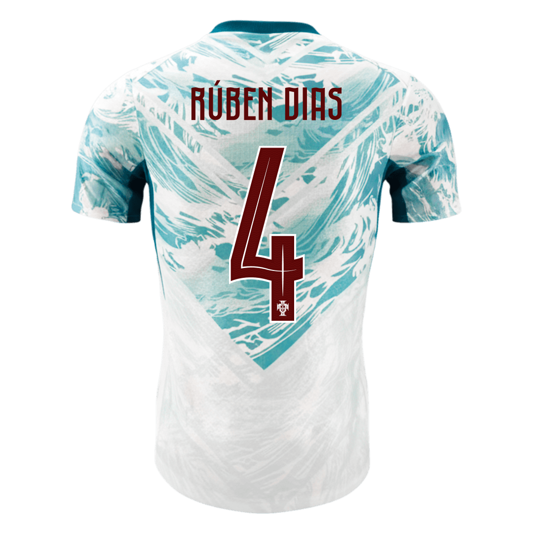 Camiseta Auténtica RÚBEN DIAS #4 Portugal 2026 Segunda Equipación Copa del Mundo - Version Jugador