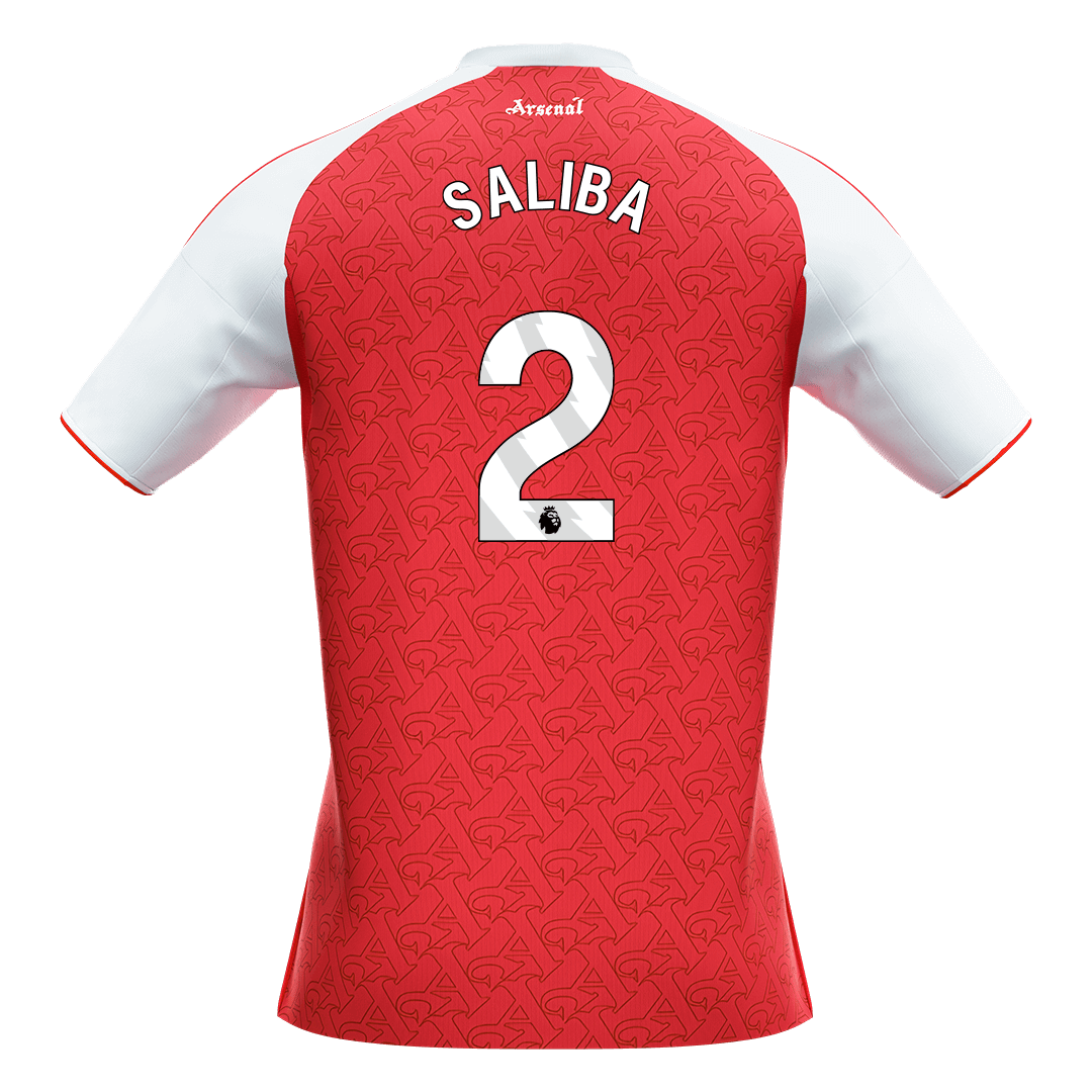 Camiseta SALIBA #2 Arsenal 2025/26 Primera Equipación - Version Hincha - Calidad premium