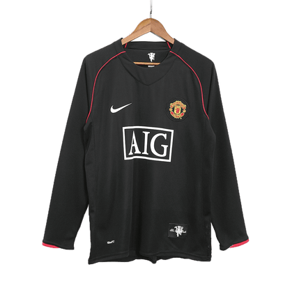 Tricouri Fotbal Vintage Manchester United RONALDO #7 Deplasare 2007/08 Mânecă Lungă