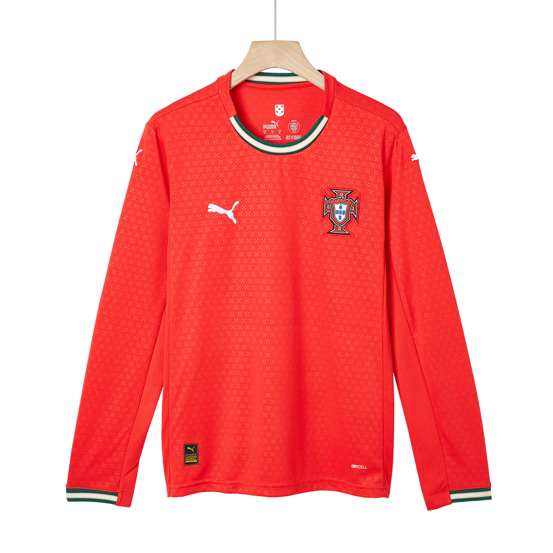 Tricouri Fotbal Portugalia RONALDO #7 Acasă 2025 Mânecă Lungă (mărime mare)