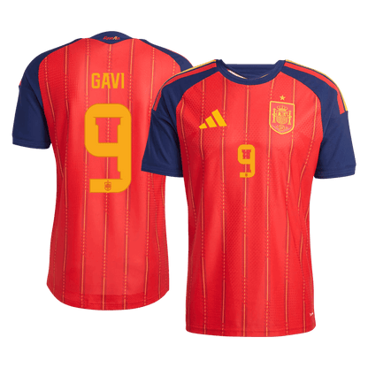 Camiseta Auténtica GAVI #9 Spain 2026 Primera Equipación Copa del Mundo - Version Jugador