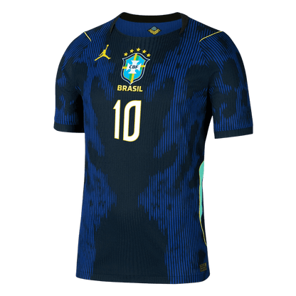 Camiseta Auténtica NEYMAR JR. #10 Brazil 2026 Segunda Equipación Copa del Mundo - Version Jugador