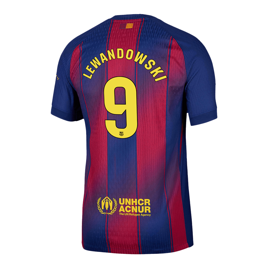 Camiseta Auténtica LEWANDOWSKI #9 Barcelona 2025/26 Primera Equipación-Versión Jugador-Camisetas Pasion Shop