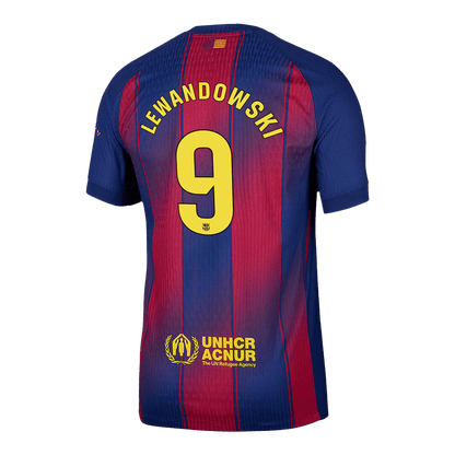 Camiseta Auténtica LEWANDOWSKI #9 Barcelona 2025/26 Primera Equipación-Versión Jugador-Camisetas Pasion Shop