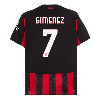 Camiseta GIMENEZ #7 AC Milan 2025/26 Primera Equipación - Version Hincha - Calidad premium