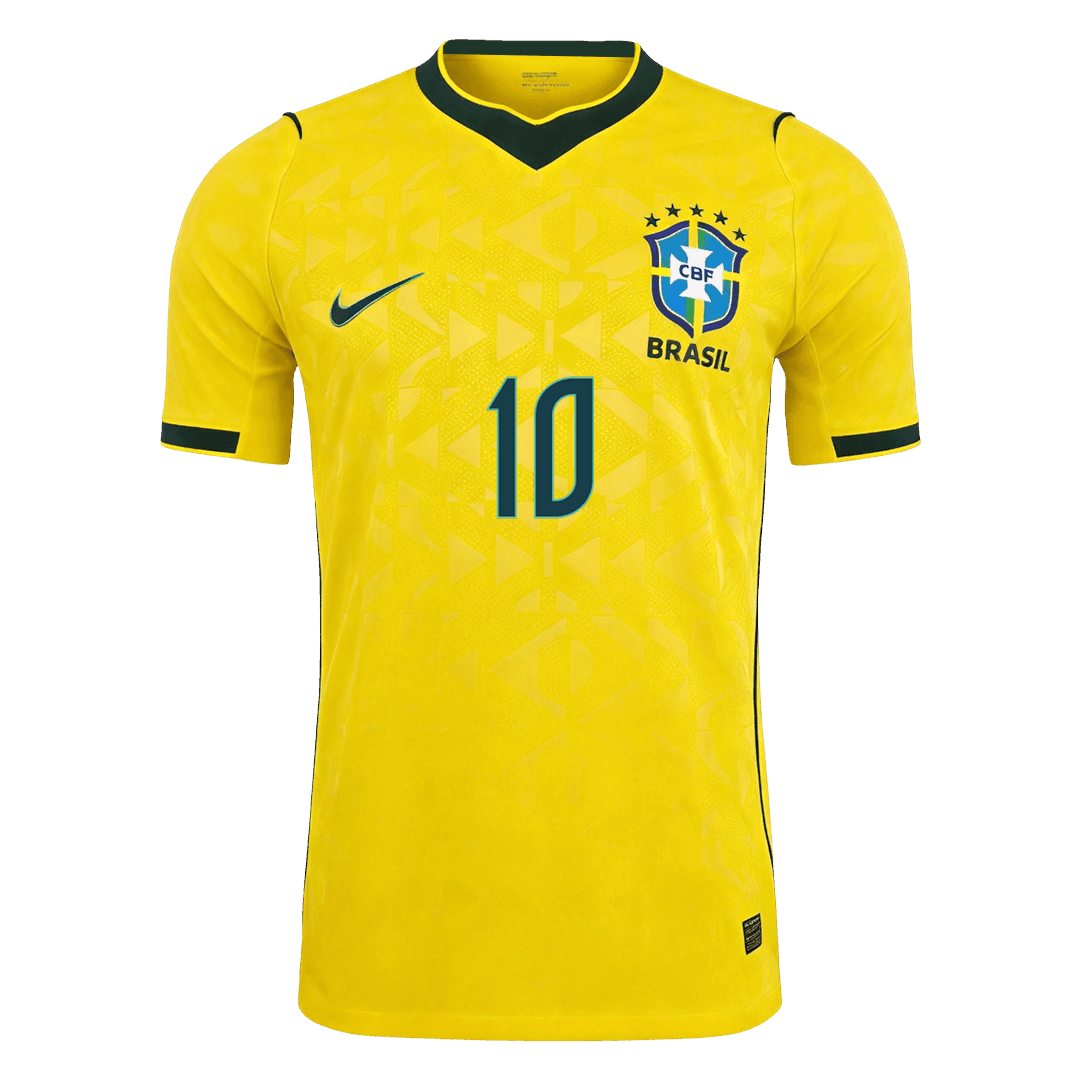 Camiseta Auténtica NEYMAR JR. #10 Brazil 2026 Primera Equipación Copa del Mundo - Version Jugador