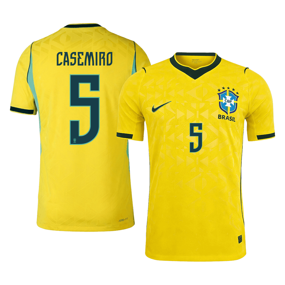 Camiseta Auténtica CASEMIRO #5 Brazil 2026 Primera Equipación Copa del Mundo - Version Jugador