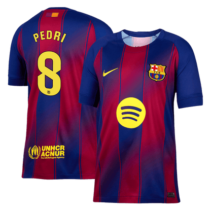 Tricouri Fotbal Barcelona PEDRI #8 Acasă 2025/26 - Premium (mărime mare)