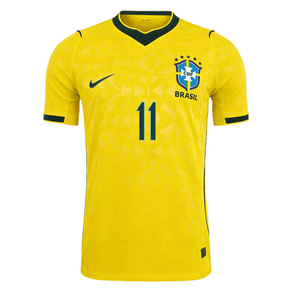 Camiseta Auténtica RAPHINHA #11 Brazil 2026 Primera Equipación Copa del Mundo - Version Jugador