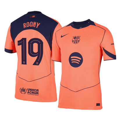 UCL Camiseta Auténtica ROONY #19 Barcelona 2025/26 Tercera Equipación -Versión Jugador