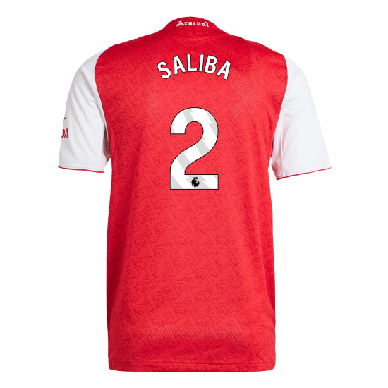 Camiseta Auténtica SALIBA #2 Arsenal 2025/26 Primera Equipación - Version Jugador