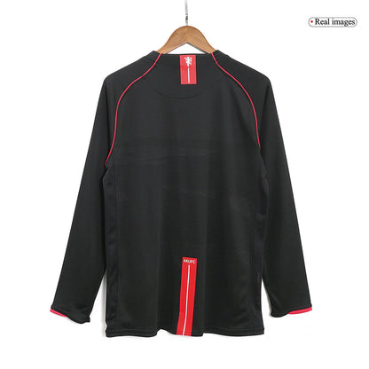 Tricouri Fotbal Vintage Manchester United Deplasare 2007/08 Mânecă Lungă