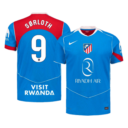 Camiseta Auténtica SØRLOTH #9 Atletico Madrid 2025/26 Tercera Equipación - Version Jugador