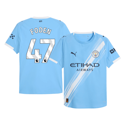 Camiseta Auténtica FODEN #47 Manchester City 2025/26 Primera Equipación-Versión Jugador
