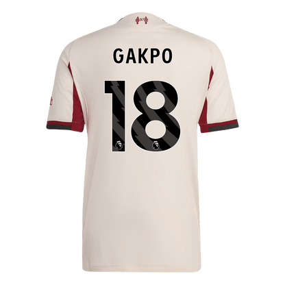 Camiseta Auténtica GAKPO #18 Liverpool 2025/26 Segunda Equipación - Version Jugador