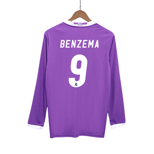 Camiseta Retro 2016/17 Benzema #9 Real Madrid Manga Larga 2025/26