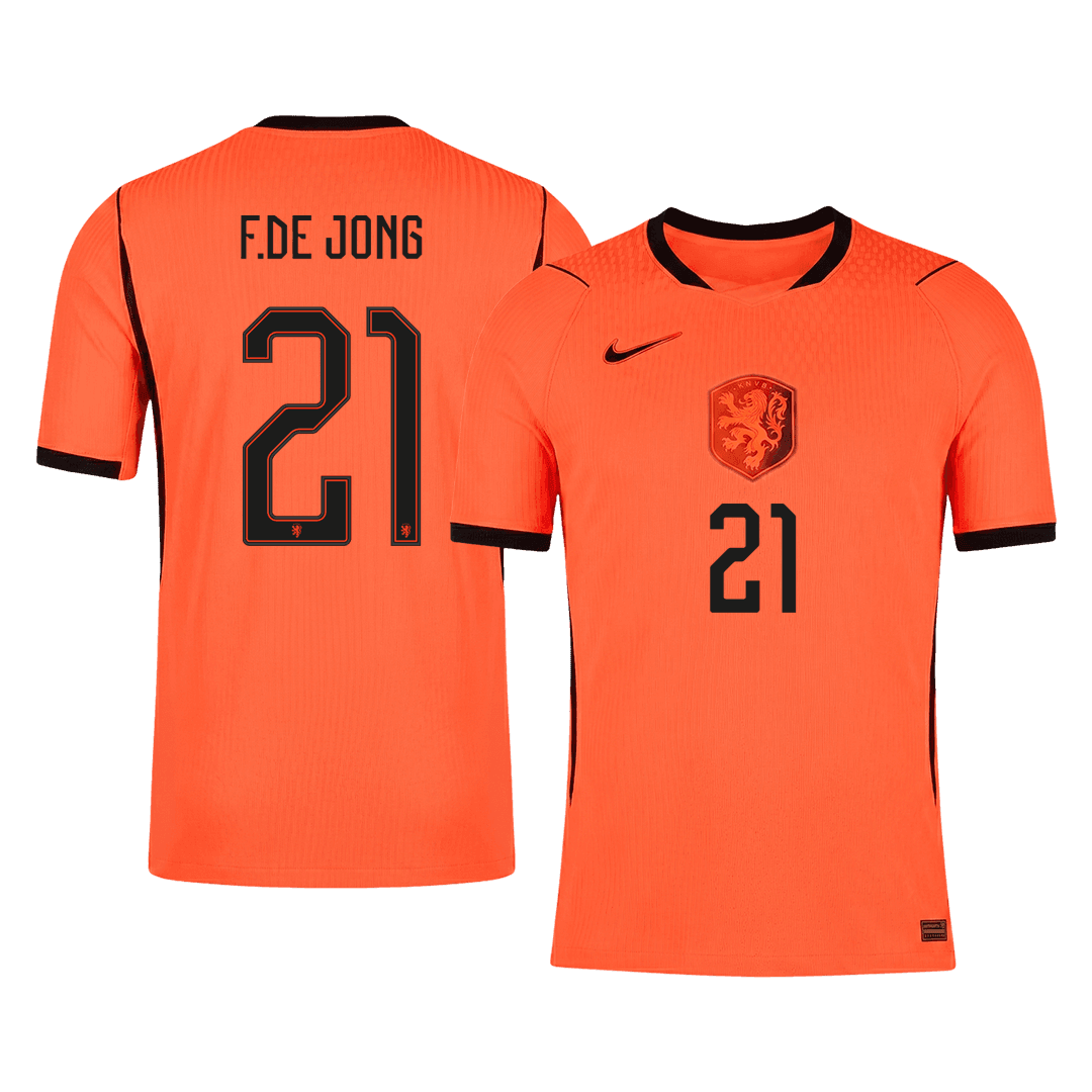 Camiseta Auténtica F.DE JONG #21 Netherlands 2026 Primera Equipación Copa del Mundo - Version Jugador