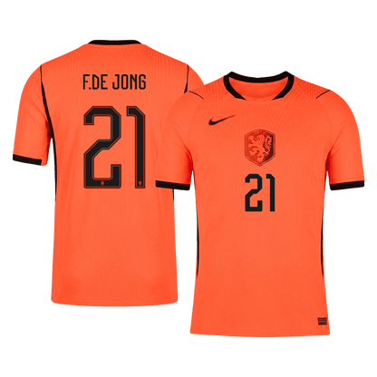 Camiseta Auténtica F.DE JONG #21 Netherlands 2026 Primera Equipación Copa del Mundo - Version Jugador