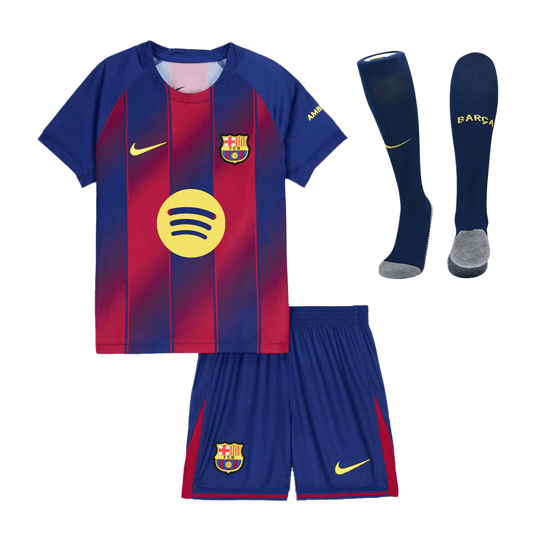 Miniconjunto Completo Barcelona 2025/26 Primera Equipación Niño camiseta de fútbol