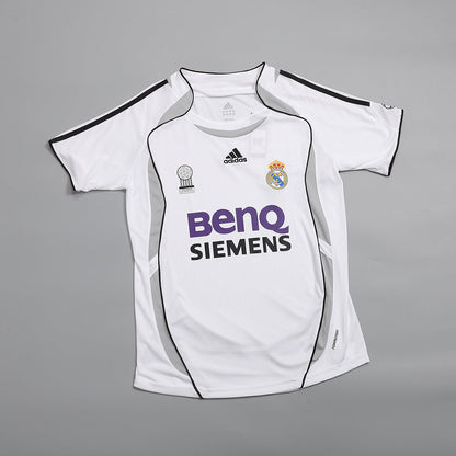 Tricouri Fotbal Vintage Real Madrid BECKHAM #23 Acasă 2006/07