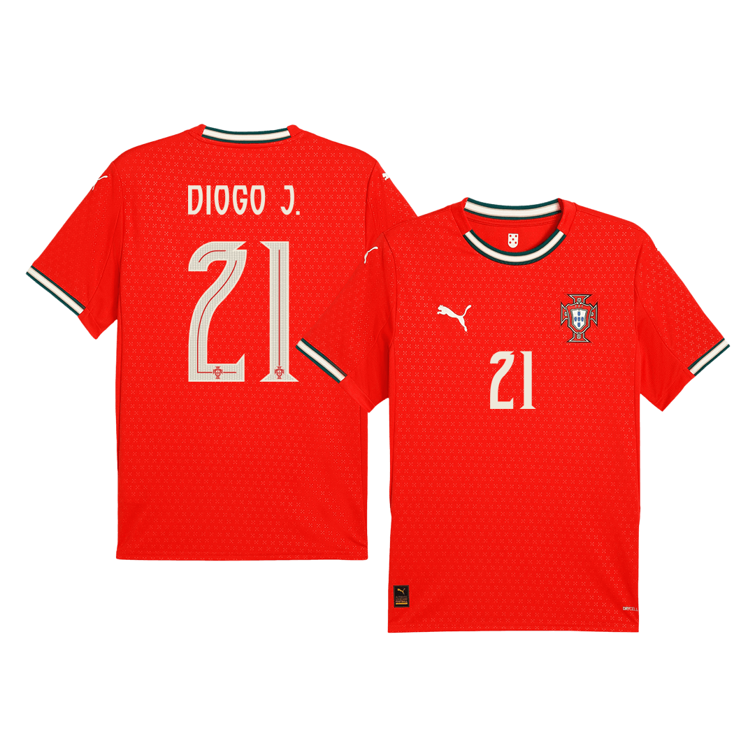 Tricouri Fotbal Portugalia DIOGO J. #21 Acasă 2025