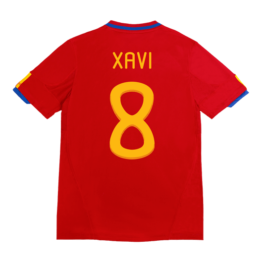 Retro 2010 XAVI #8 Spain Primera Equipación Copa del Mundo camiseta de fútbol 2025/26