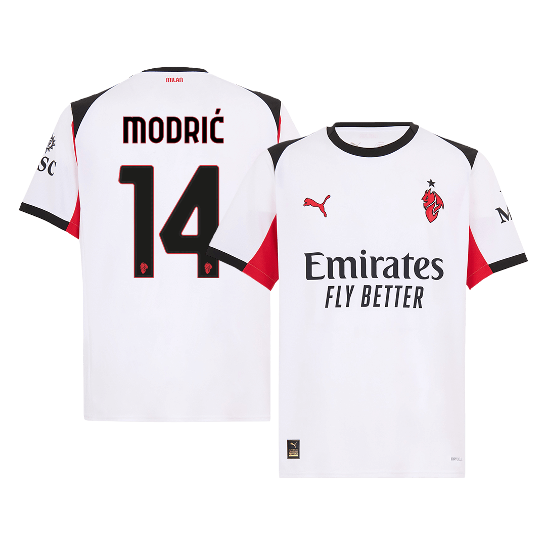 Tricouri Fotbal AC Milan MODRIĆ #14 Deplasare 2025/26 (mărime mare)