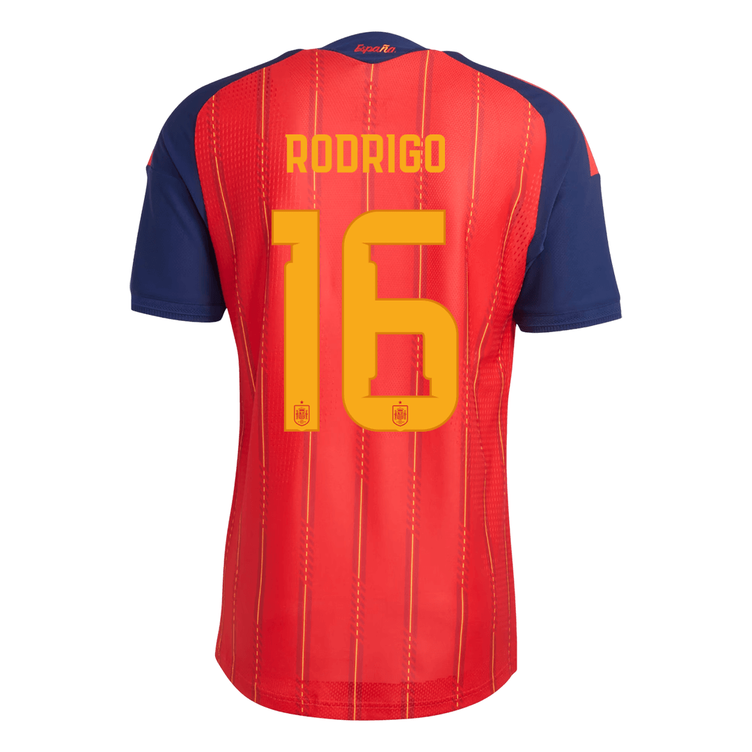 Camiseta Auténtica RODRIGO #16 Spain 2026 Primera Equipación Copa del Mundo - Version Jugador