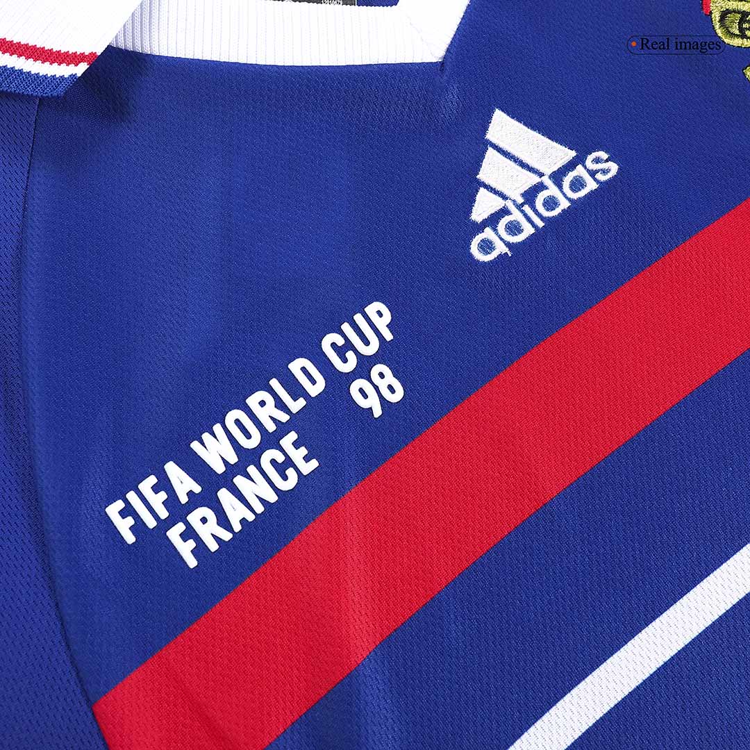 Tricouri Fotbal Vintage Franța ZIDANE #10 Acasă 1998