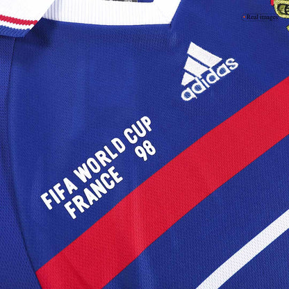 Tricouri Fotbal Vintage Franța ZIDANE #10 Acasă 1998