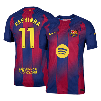 Camiseta Auténtica RAPHINHA #11 Barcelona 2025/26 Primera Equipación-Versión Jugador