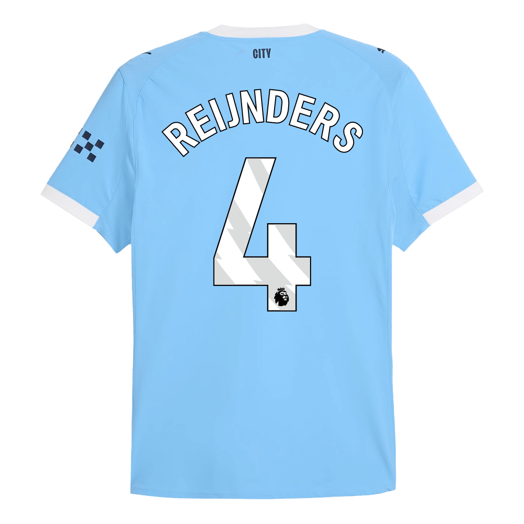 Camiseta Auténtica REIJNDERS #4 Manchester City 2025/26 Primera Equipación - Version Jugador