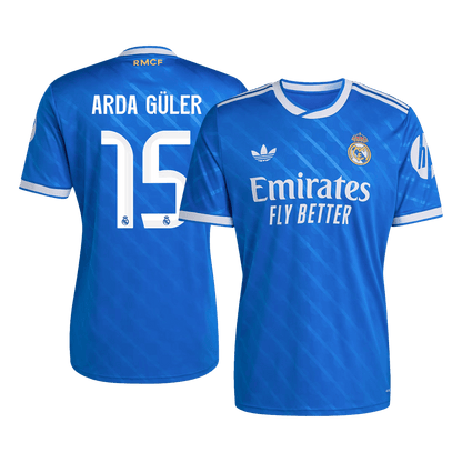 Camiseta ARDA GÜLER #15 Real Madrid 2025/26 Tercera Equipación - Versión Hincha