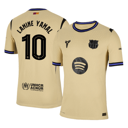 UCL Camiseta Auténtica LAMINE YAMAL #10 Barcelona 2025/26 Segunda Equipación-Versión Jugador