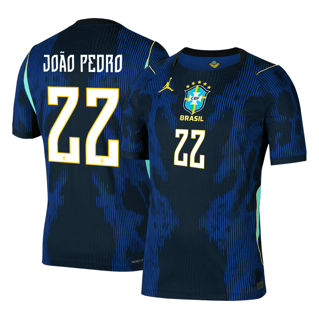 Camiseta Auténtica JOÃO PEDRO #22 Brazil 2026 Segunda Equipación Copa del Mundo - Version Jugador