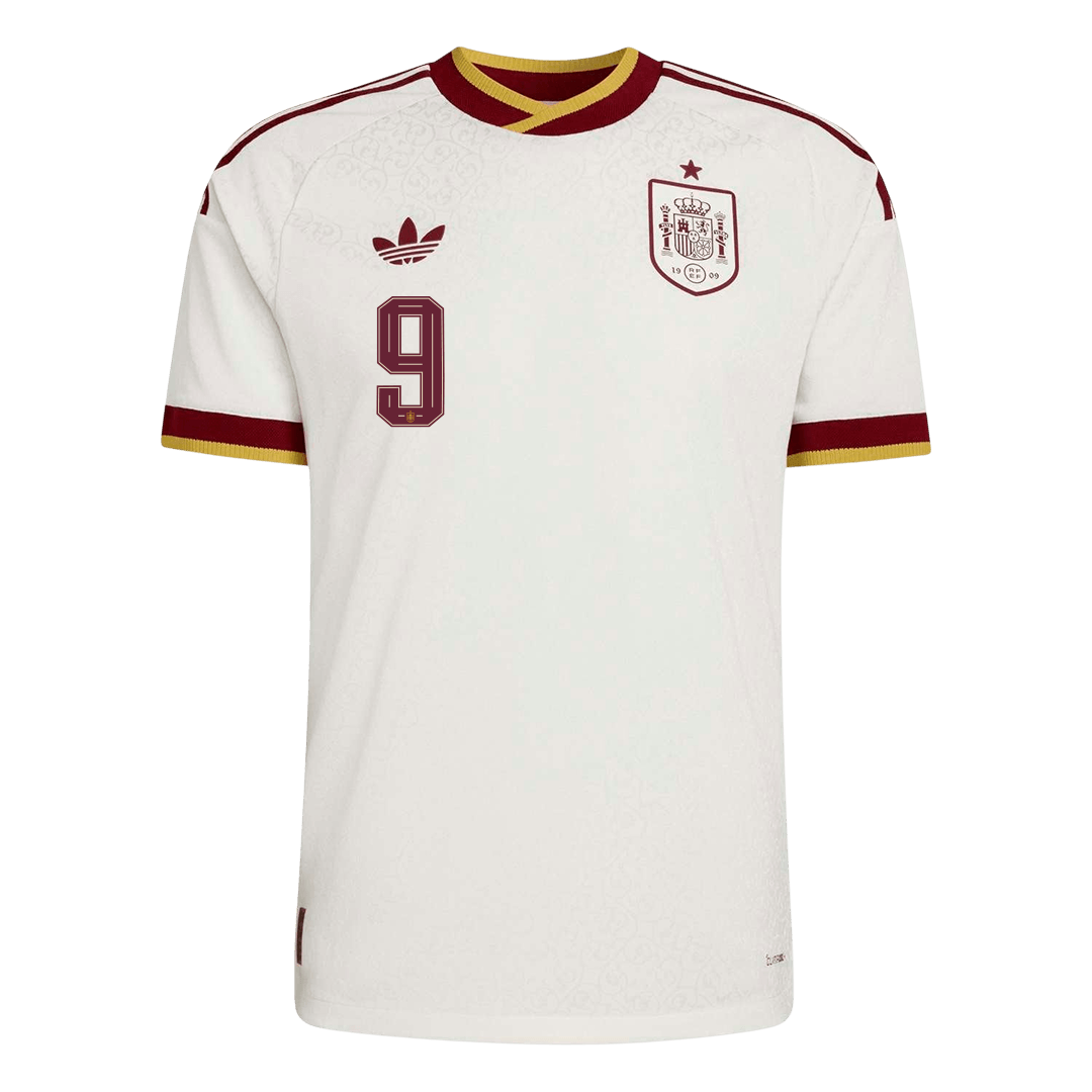 Camiseta Auténtica GAVI #9 Spain 2026 Segunda Equipación Copa del Mundo - Version Jugador