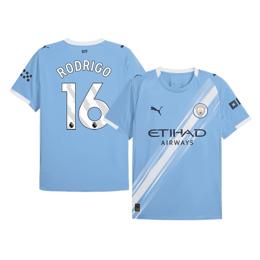 Camiseta RODRIGO #16 Manchester City 2025/26 Primera Equipación-Versión Hincha (Calidad Premium)