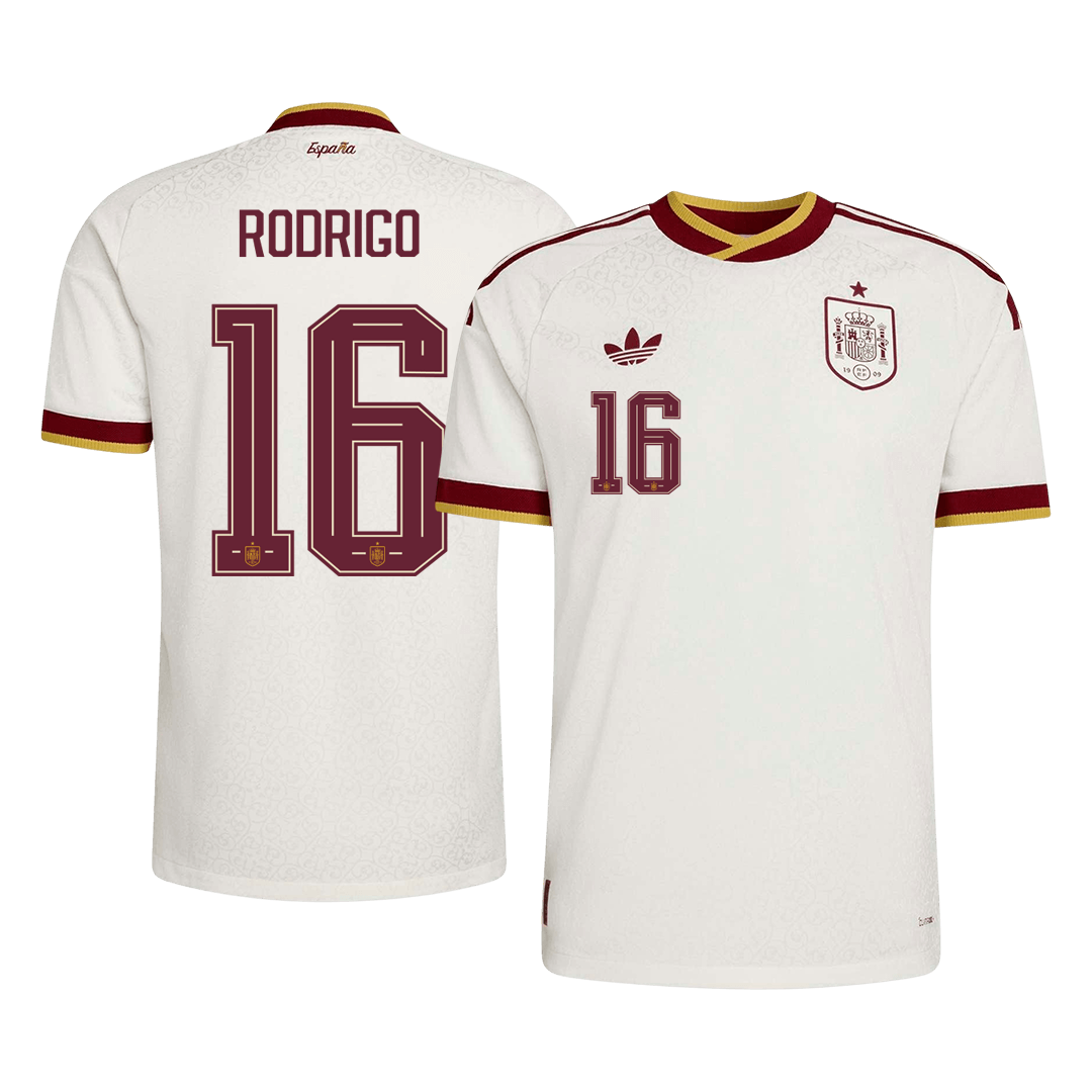 Camiseta Auténtica RODRIGO #16 Spain 2026 Segunda Equipación Copa del Mundo - Version Jugador