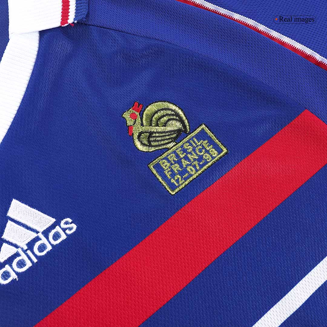 Tricouri Fotbal Vintage Franța ZIDANE #10 Acasă 1998