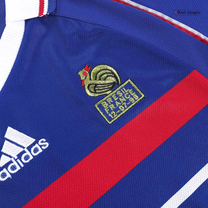 Tricouri Fotbal Vintage Franța ZIDANE #10 Acasă 1998