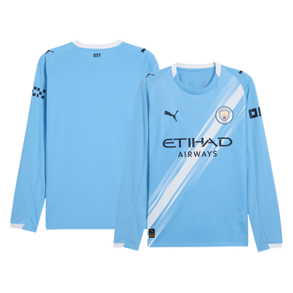 Camiseta Manga Larga Manchester City Primera Equipación 2025/26-Versión Hincha-Camisetas Pasion Shop