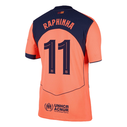 UCL Camiseta Auténtica RAPHINHA #11 Barcelona 2025/26 Tercera Equipación -Versión Jugador-Camisetas Pasion Shop