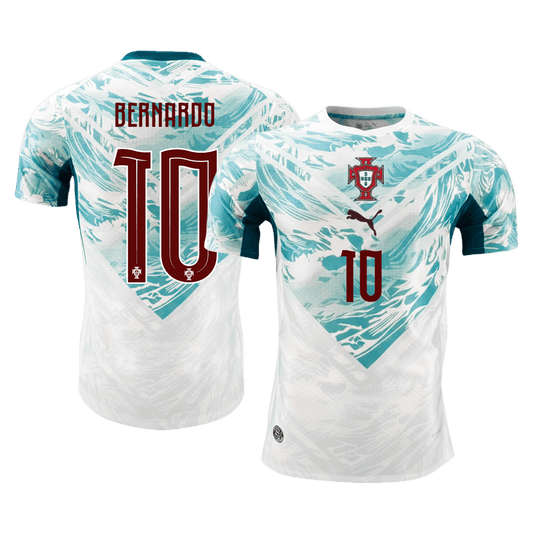 Camiseta Auténtica BERNARDO #10 Portugal 2026 Segunda Equipación Copa del Mundo - Version Jugador