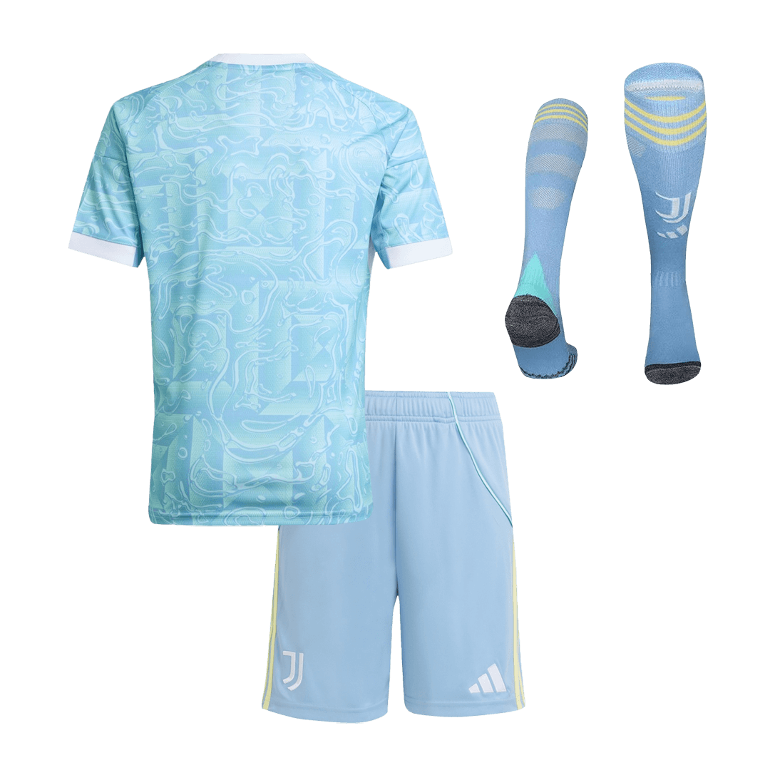 Conjunto Infantil Completo Juventus 2025/26 Segunda Equipación Kids-Camisetas Pasion Shop