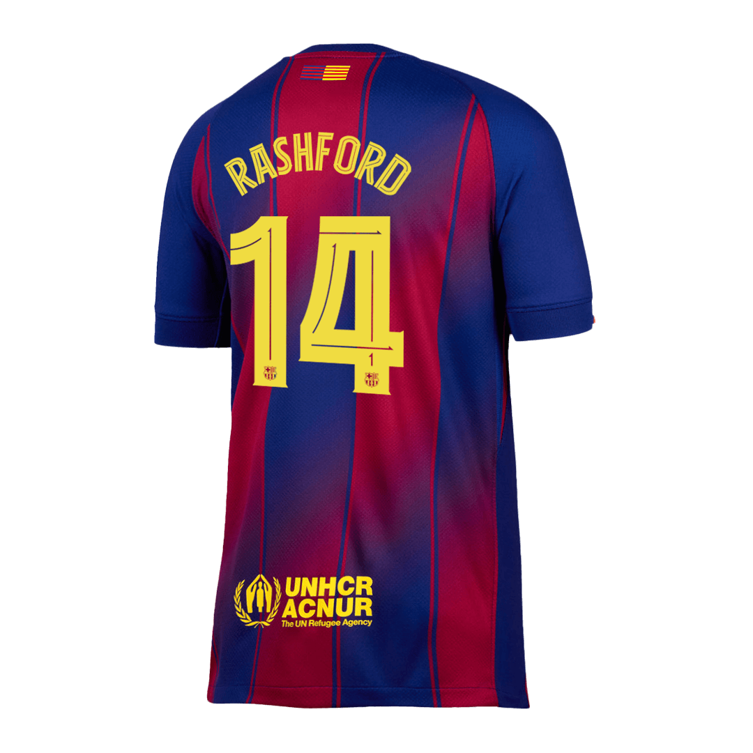 UCL Camiseta RASHFORD #14 Barcelona 2025/26 Primera Equipación-Versión Hincha-Camisetas Pasion Shop